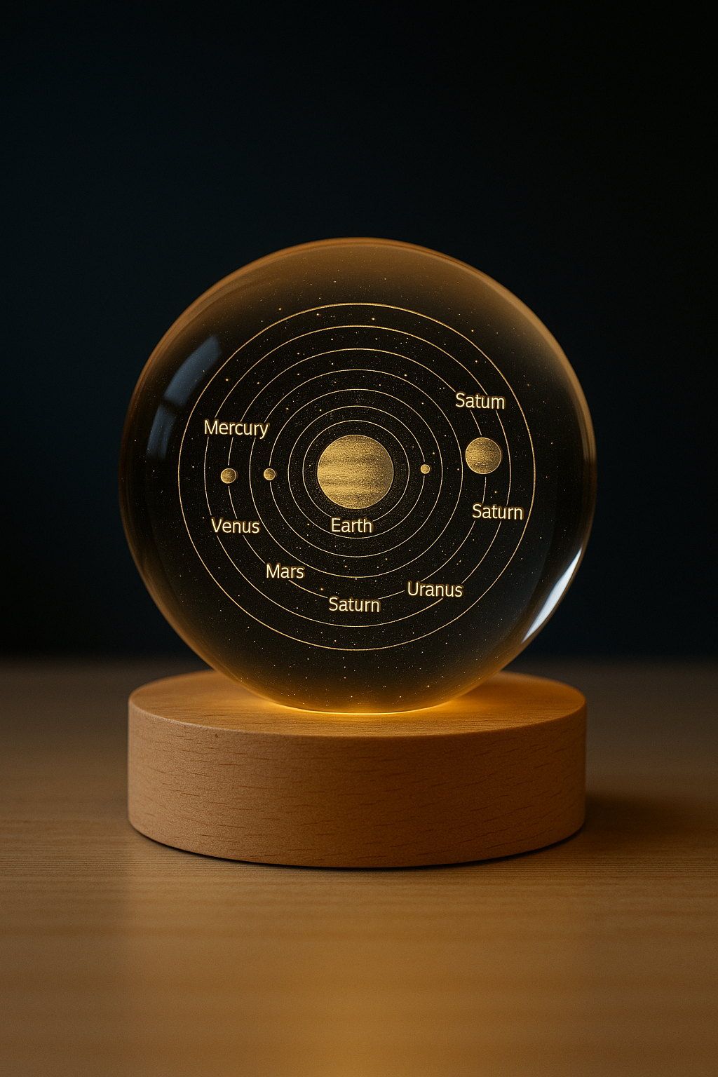 Crystal Moon/Solar system Ball Lamp