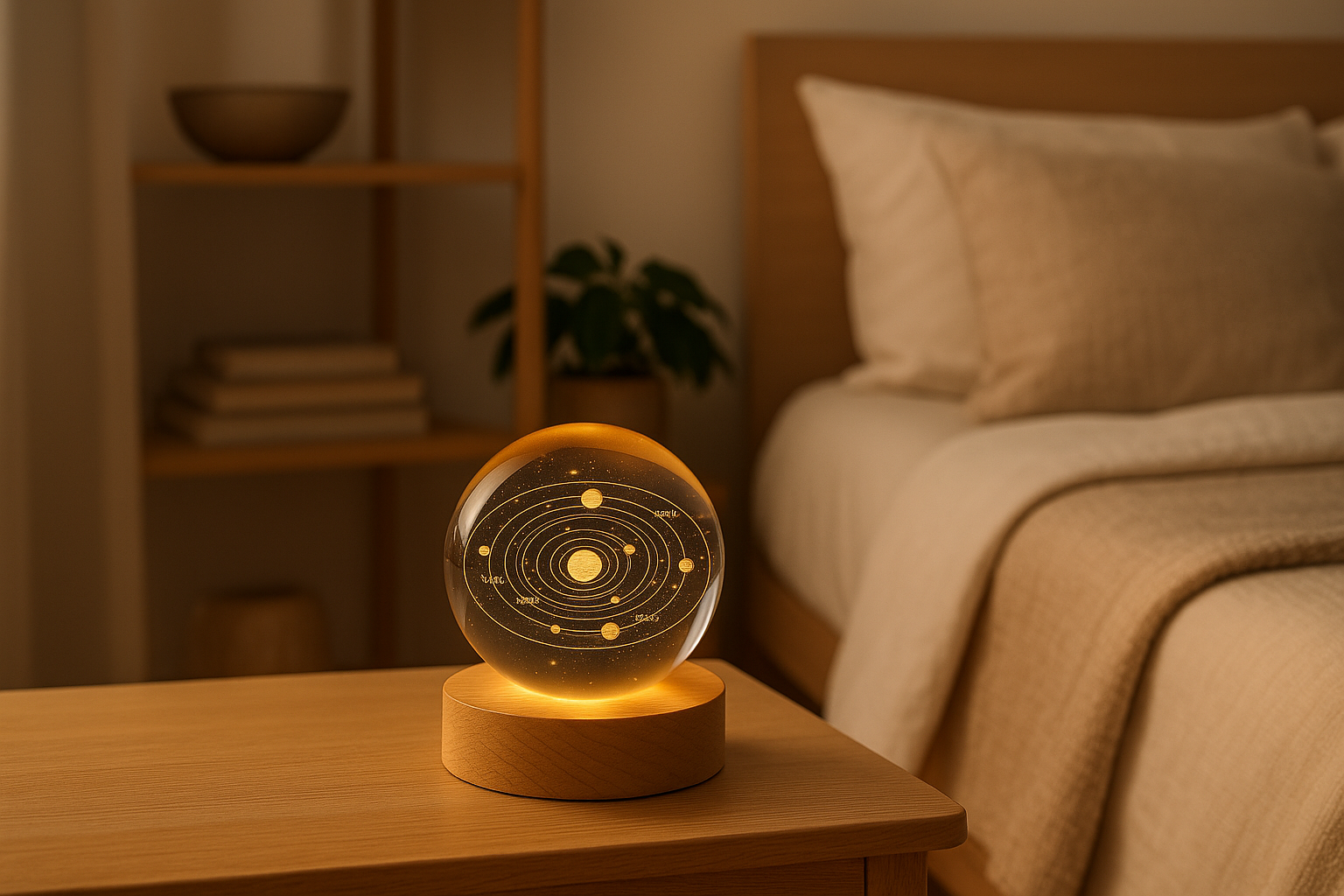 Crystal Moon/Solar system Ball Lamp